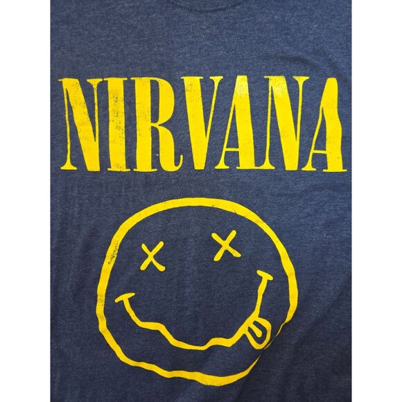 Nirvana Smiley Face Logo Mens T-Shirt Size Small - Picture 3 of 7